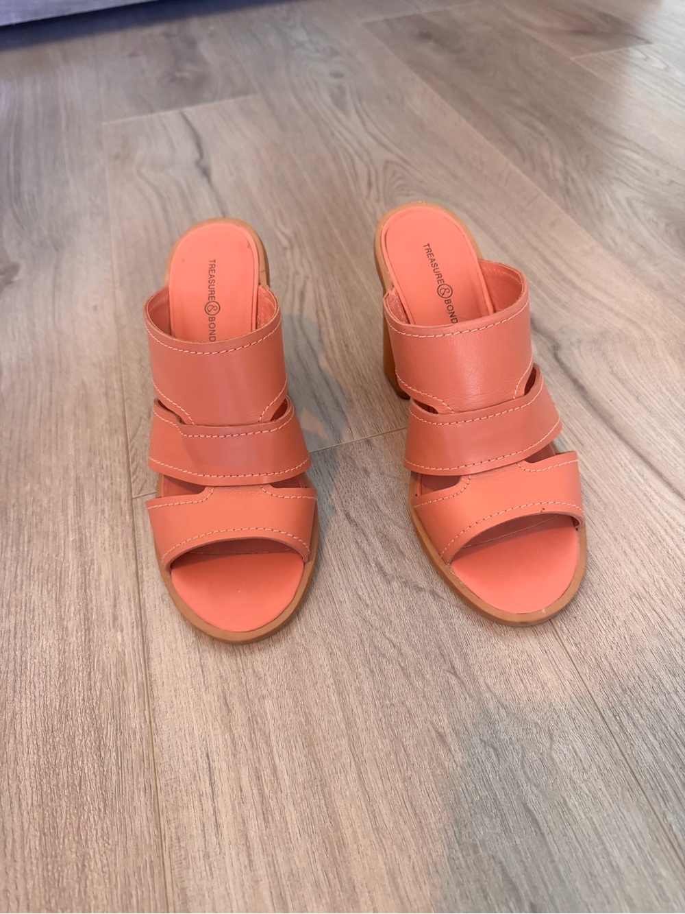Treasure & Bond Coral Three-Band Slide Sandals